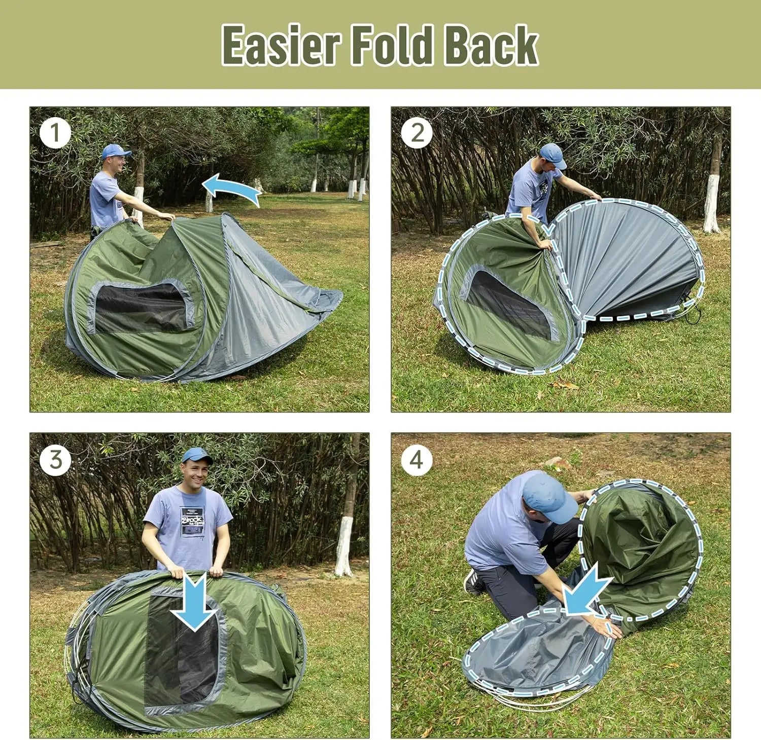 2-Person Pop-Up Camping Tent: Waterproof, Instant Setup, Family-Friendly for Outdoor Adventures