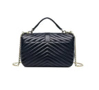 Designer Fashionable new V-line large grid solid color women's bag ins trendy shoulder carrying crossbody bag BY6