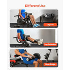 Leg Press Machine 700/550/440 LBS Capacity Lower Body Special Leg Machines Adjustable Leg Strength Workout for High-Intensity