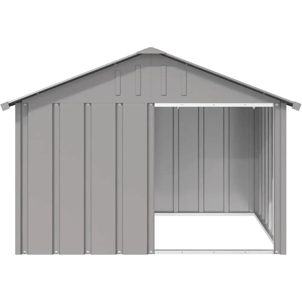 Galvanised Steel Grey 116.5 x 153 x 81.5 cm Type 1 Dog Kennels Product for Pets and Animals