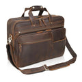 Polare X-Large 18" Full Grain Leather Briefcase For Men Business Travel Case Messenger Bag Fits 17.3" Laptop
