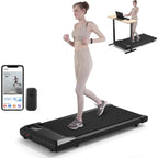 DeerRun 2025 Upgrade Walking Pad - Raceable Smart Under Desk Treadmill with Rewards Program Quick Setup 2.5HP APP/Remote Contro