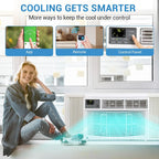 8,000 BTU Window Air Conditioner,AC Window Unit Cool up to 350 Sq. Ft w/Wifi Controls & 4 IN 1 Cooling, Dry, Fan,and Auto Mode