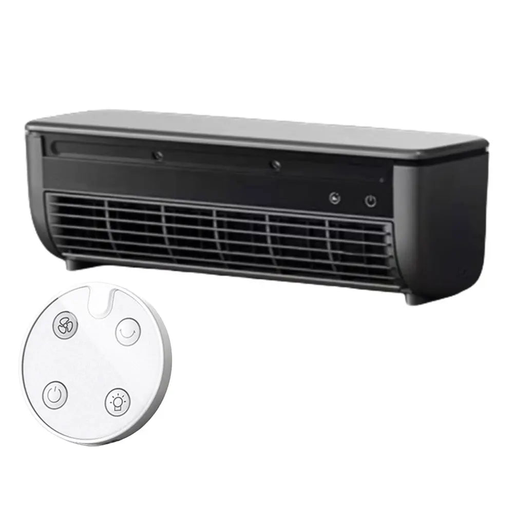 Wall-Mounted Air Cooling Fan Adjustable Wind 3 Speeds Table Fan Rechargeable Fan Remote Control for Home Kitchen Bedroom Office