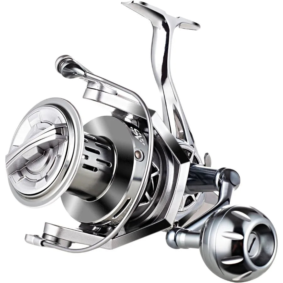 Spinning Reel 8000 10000 12000 Aluminum Frame Surf Fishing Reels Carbon Fiber 55LB Power Drag Heavy Long Casting Inshore Saltwa