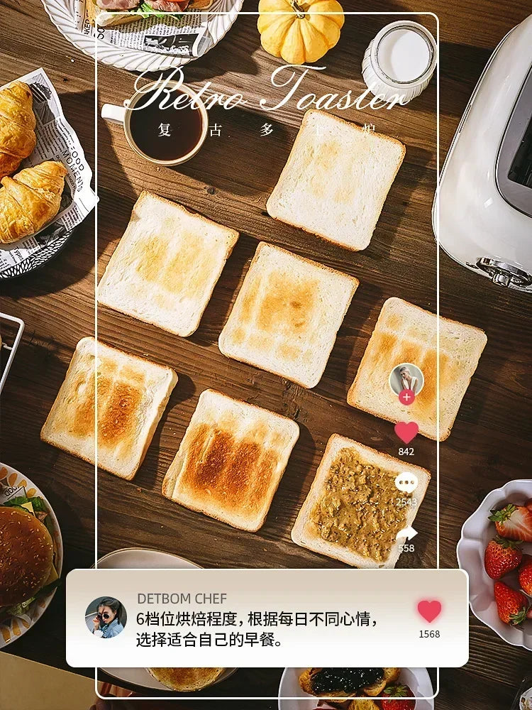 Home Automatic Retro Toaster Heating Multifunctional Breakfast Machine Bread Machine  bread making machine