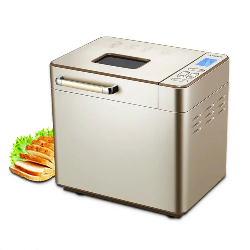 New Household Automatic LCD Bread Machine Small Multi-Function Intelligent Flour Fermentation Machine Dl-TM018 Toaster 220V 550W