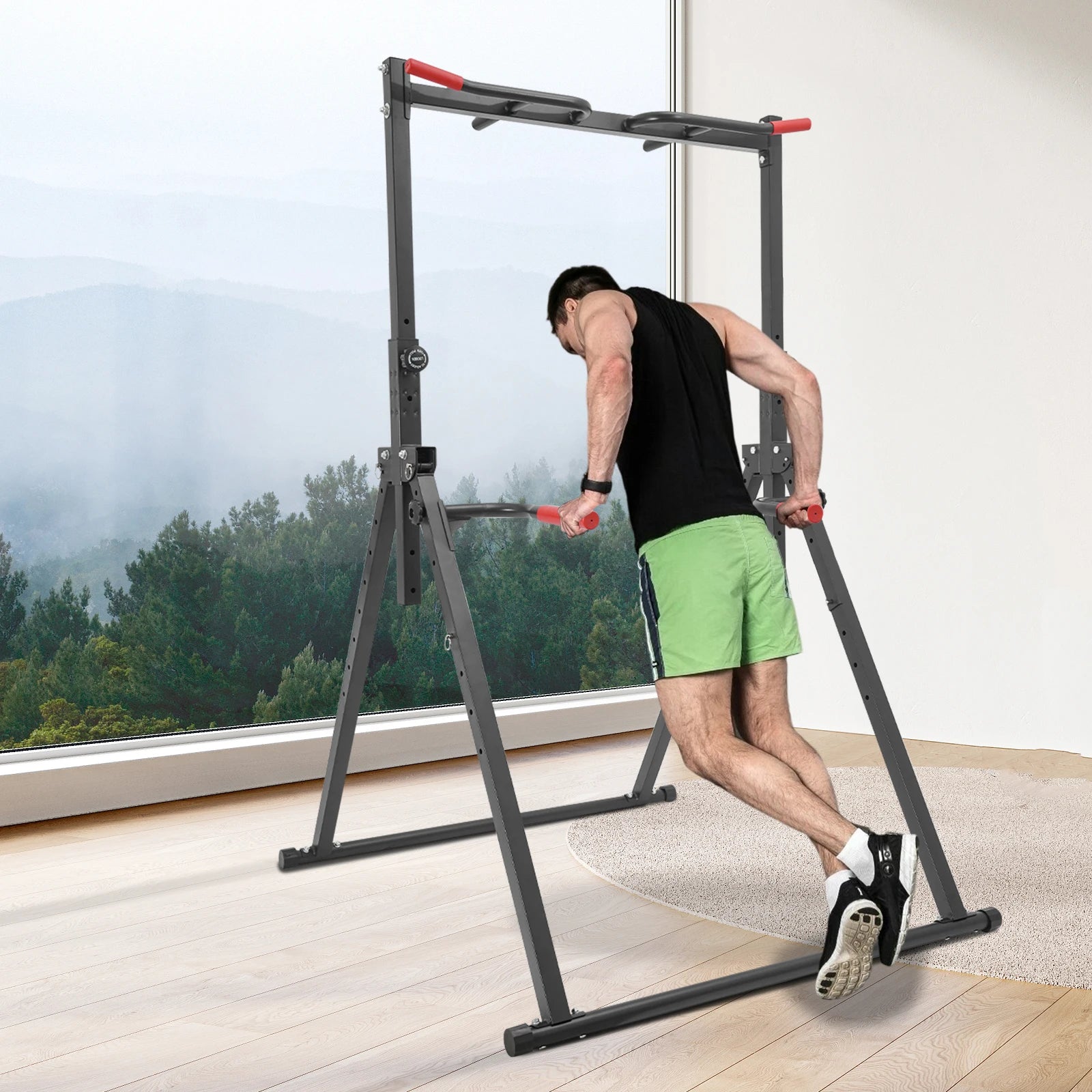 Adjustable Height Home Pull up Bar Triangular Pull up Station Pull up Bar for Home Gym Strength Training Equipment