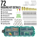 Fishing Rod and Reel Combos 125-Pieces Telescopic Spinning Pole Reel Gear Equipment Set with Tackle Bag for Adult Collapsible Tr