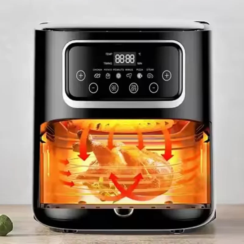 2025 New 7L Digital LED Display Home and Commercial Air Fryer Smart Oil-free Home Cooking Fryer