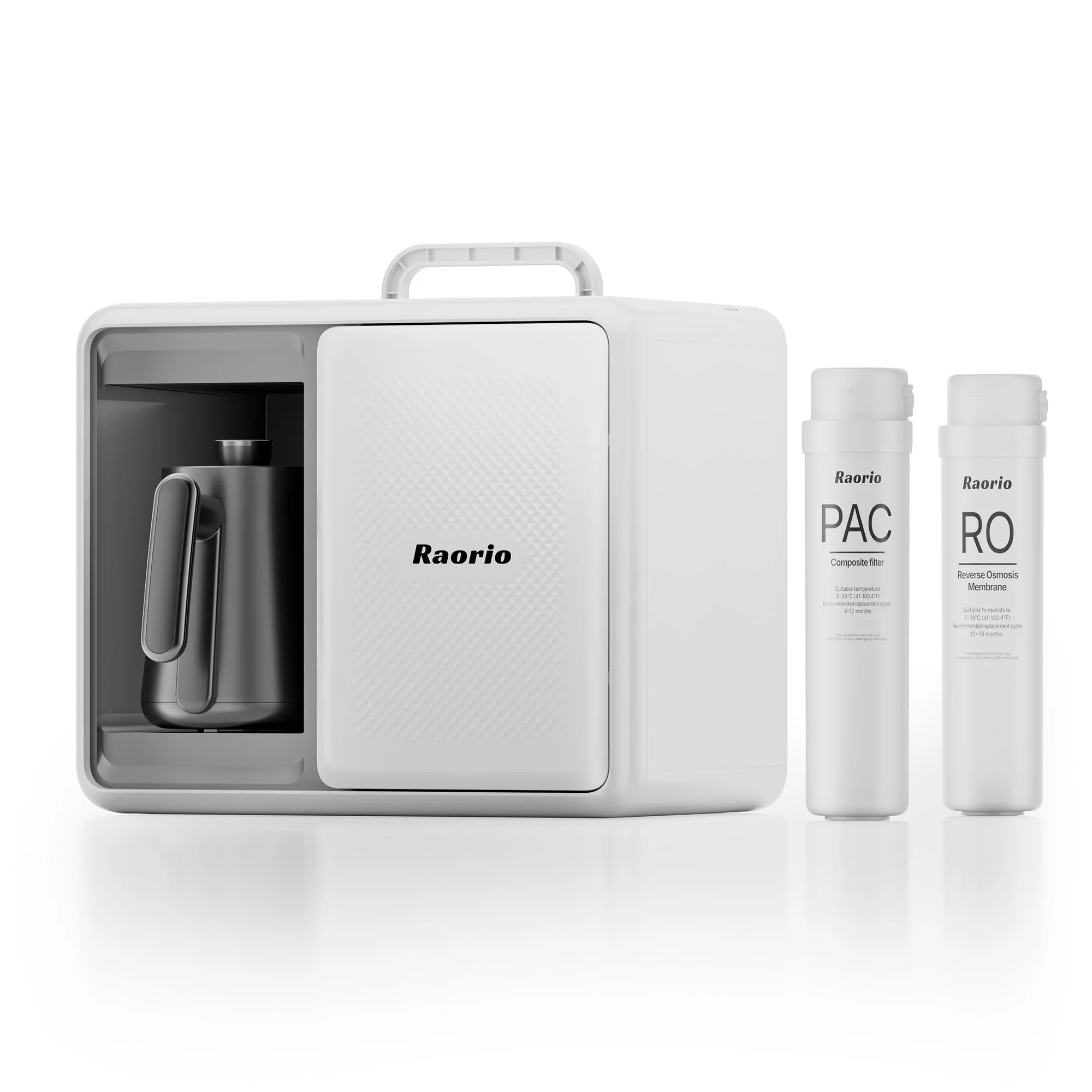 Raorio Water Purifier Multiple Scenarios Reverse Osmosis Heating with  Filter Element Home/Off-Gid Life Portable Water Drinking