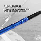 2Piece Saltwater Offshore Heavy Bent Straight Butt Trolling Rod Fishing Roller Rod Conventional Boat Deep Sea Fishing P