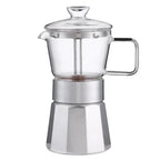 Customizable Black/Red Stovetop Espresso Coffee Maker Hygienic Classical Borosilicate Moka Pot