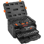 VEVOR Mechanics Tool Set and Socket Set, 1/4 3/8 1/2 Drive Deep and Standard Sockets, 450 Pcs SAE and Metric Mechanic Tool Kit w
