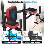 Power Tower Pull Up Bar Station for Home Gym Strength 450LBS Pull Up Dip Station Assistive Trainer Height Adjustable with Elast