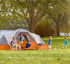 Family Camping Tent for 3-9 People, Dome Design with Gear Loft and Water-Resistant Features
