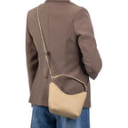 Small Crossbody Bags Purse for Women Detachable Chain Strap Messenger Bag Trendy Leather Dumpling Shape Lightweight Mini Handbag