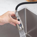 VCCUCINE Brushed Nickel Pull-Down Kitchen Faucet, Single Handle, Stainless Steel, High Arc, RV Compatible