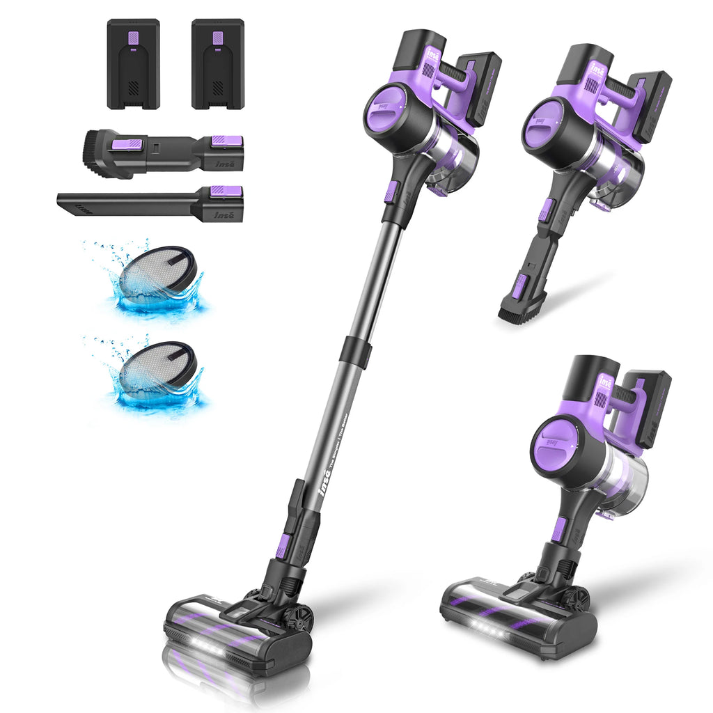 INSE S10P Cordless Vacuum Cleaner, 6-in-1 Stick Vacuum with 26Kpa 350W Suction, Rechargeable Vacuum Cleaners for Home