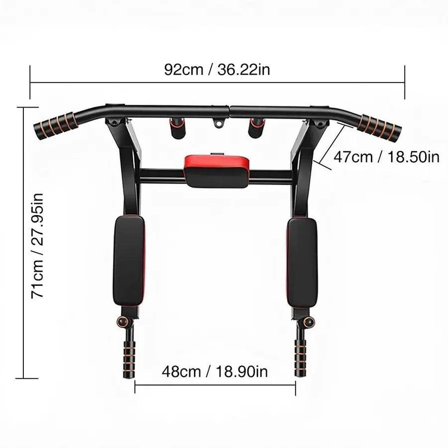 WallMounted PullUp Bar HeavyDuty Indoor Horizontal Bar for Home Gym, ChinUp, Punching Bag, and Exercise Equipment Adjustable amp