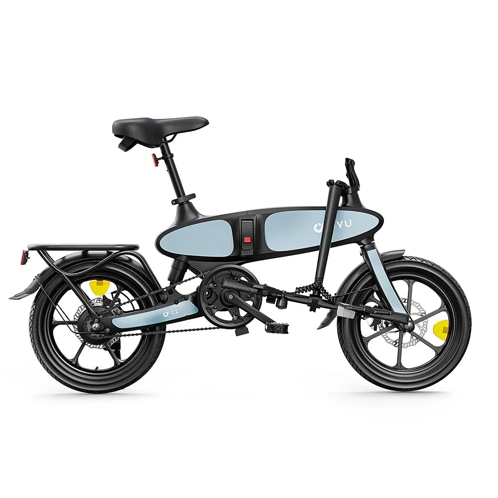 DYU C2 Adult Electric Bicycle, 250W city ebike, 48V 7.5AH E-bike, 16  Tire Foldable Electric Bike
