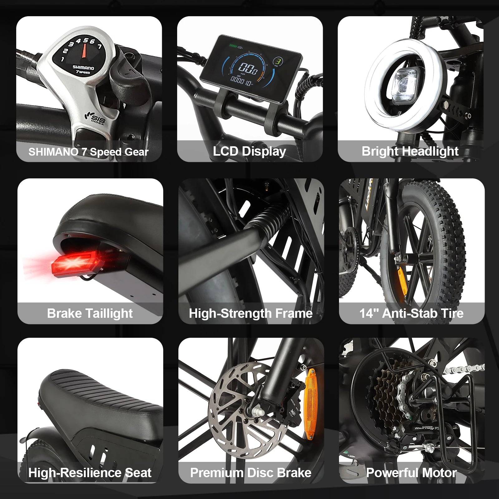 Electric Bike motorcycle for Adult with NFC Unlock, 2000/1500W, 50/40/33MPH, 60V 30Ah, 48V 15/25Ah E-Bike, 100-60 Miles