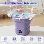 16L Portable Washing Machine with Spin Basket, Ideal for Baby Clothes, Underwear, Socks, Collapsible Design for Camping, Hotels