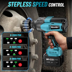 SEESII Cordless Electric Impact Wrench 2000Nm High Torque Brushless Power Impact Gun 3/4" Car Repair For Makita 2x 6.0Ah Battery