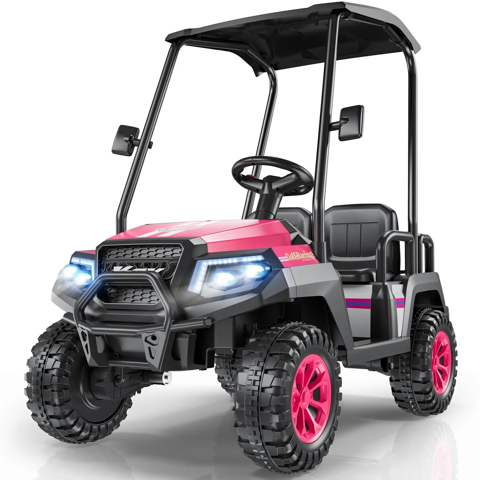 LIGIANT 24V 4-Seater Ride On Golf Cart for Big Kids, 4WD, 264 Lbs Load, Remote, Music, Suspension, Christmas Gift for Kids