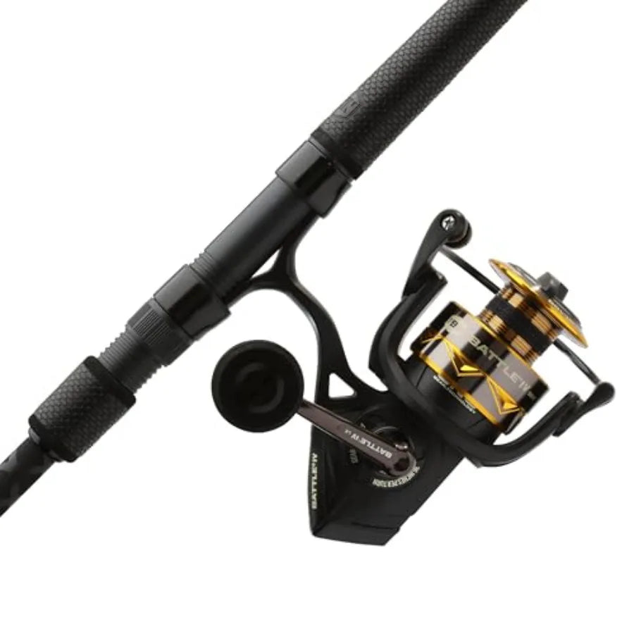 Spinning Reel and Fishing Rod Combo for Saltwater and Freshwater Fishing Durable Aluminum Alloy Frame High-Perfo