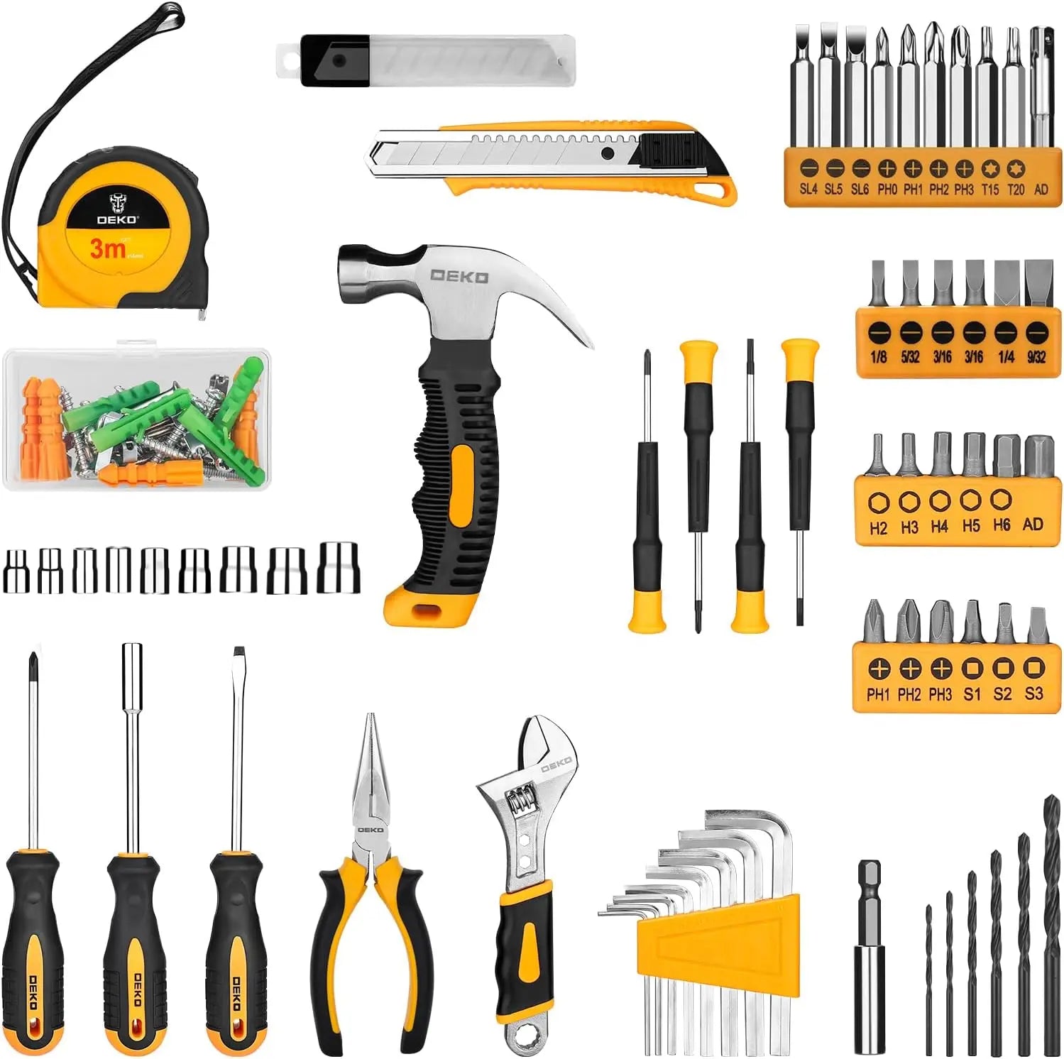 8V Cordless Drill Tool Kit, 126-Piece Home Repair Set for Men & Women, Handyman DIY Tools in Box