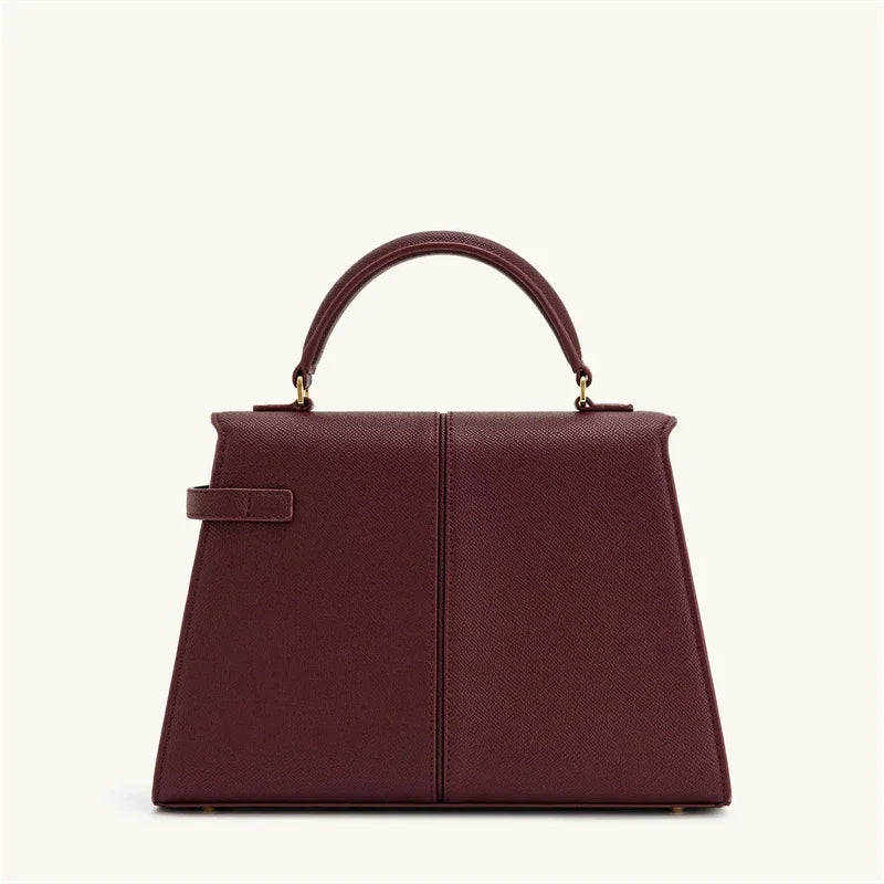 PEI Women's Handbag Elise Designer Fashion 2025 New Burgundy Handbag Large Square Crossbody Bag High-end Women's Bag