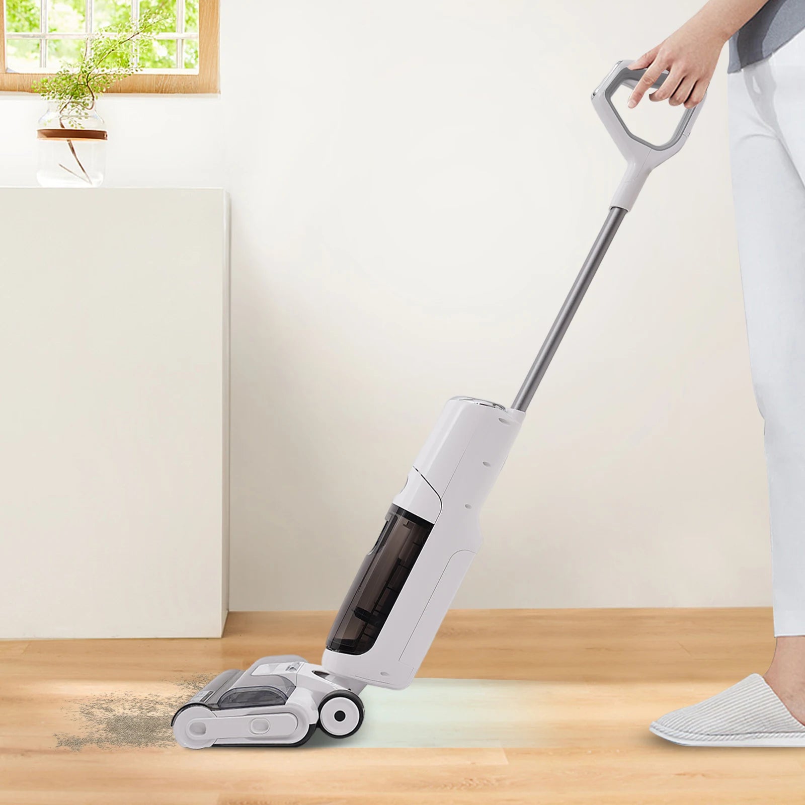 25000PA Suction Cordless Handheld Vacuum Cleaner, Smart Wet Dry Cleaning Vacuum, Hardwood Floor Cleaner with LED Display
