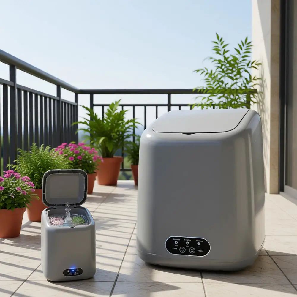 Portable Washing Machine, Mini Compact Washer & Dryer Combo, Small Countertop Laundry for Apartments & RVs, Hand Wash Clothes