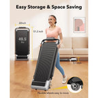 Walking Pad Under Desk Treadmill with Incline 2 in 1 Folding Treadmill for Home and Office Use Compact Portable Treadmill with