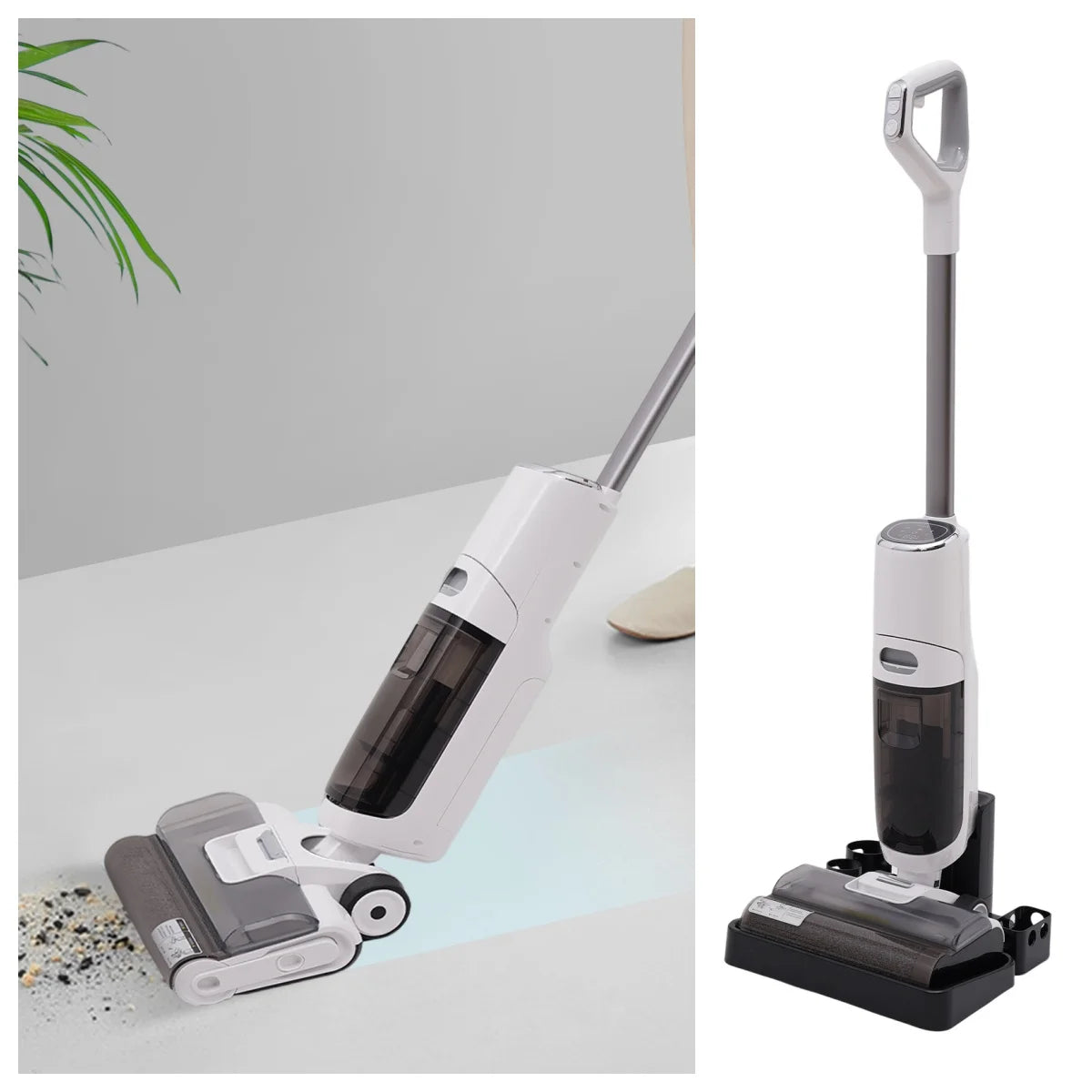 25000PA Suction Cordless Handheld Vacuum Cleaner, Smart Wet Dry Cleaning Vacuum, Hardwood Floor Cleaner with LED Display