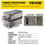 SucceBuy 20L 22L 35L 45L 55L Car Refrigerator Mini Fridge Freezer Portable Compressor Cooler 12/24V Ice Box for Camping