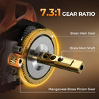 Fishing Rod and Reel Combo, Spinning & Baitcaster Combo, with Backup Tip Section, Stainless-Steel Guides,Cast-6'10" Mh-rt Handed