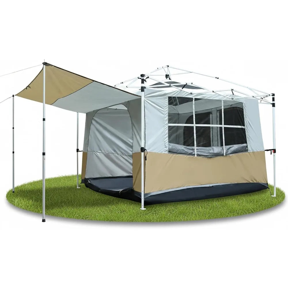 Camping Inner Tent for Pop Up Canopy, Cube Tent Converts 10x10 Straight Leg Canopy into Camping Tents, Fully Vented Roof