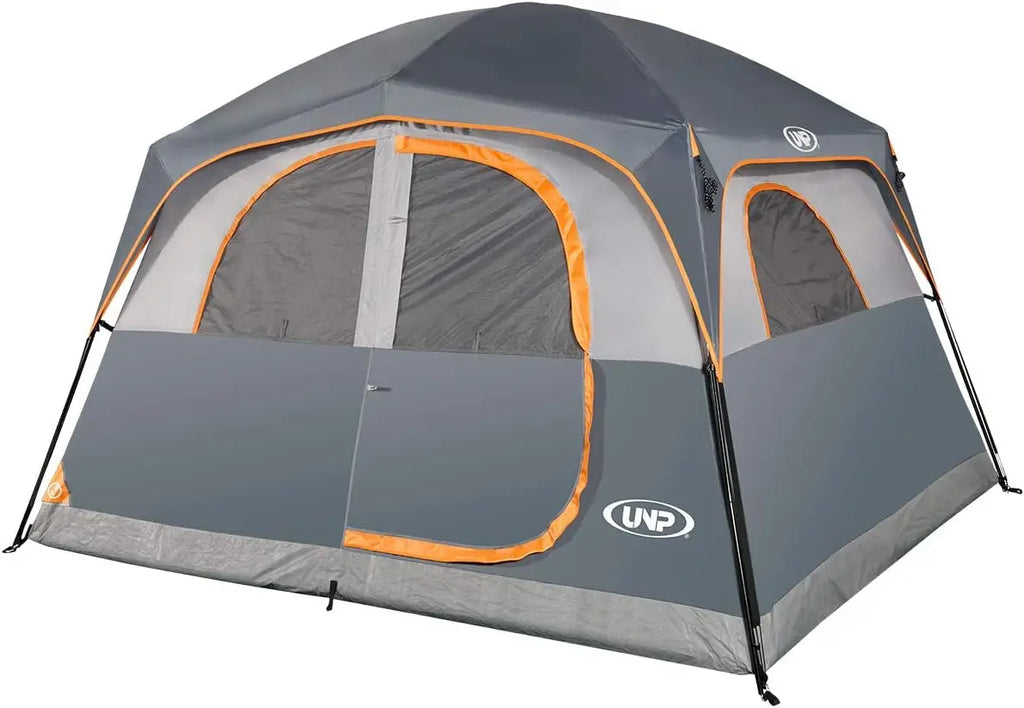 Tents 6 Person Waterproof Windproof Easy Setup,Double Layer Family Camping Tent with 1 Mesh Door & 5 Large Mesh Windows
