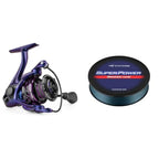 Royale Legend Pro Spinning Fishing Reel Size 3000 with Twilight Superpower Braided Fishing Line in Gray 15 LB Strength 150 Yard