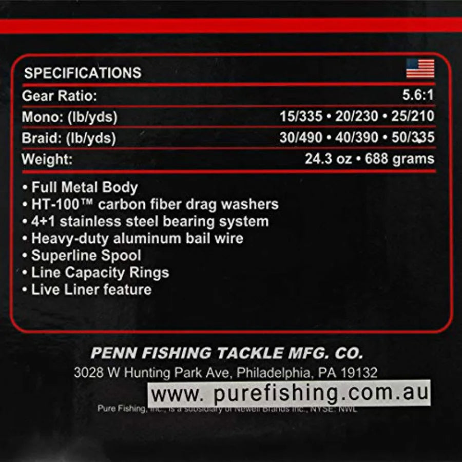 FRCIII6000LL Fierce III 6000 Spin Reel Live Liner RH LH Front for Saltwater Fishing and Deep Sea Angling with HighSpeed Retriev