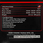 FRCIII6000LL Fierce III 6000 Spin Reel Live Liner RH LH Front for Saltwater Fishing and Deep Sea Angling with HighSpeed Retriev