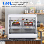 149 L Commercial Display Refrigerator Refrigerated Display Case Countertop Pastry Display Fridge With Tempered Glass Door