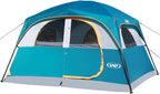Tents 6 Person Waterproof Windproof Easy Setup,Double Layer Family Camping Tent with 1 Mesh Door & 5 Large Mesh Windows