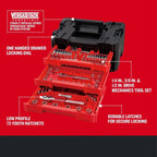 230 Pcs Mechanics Tool Set Socket Wrench Set Car Tool Kit with VERSASTACK Toolbox SAE and Metric 1/4 in 3/8 in and 1/