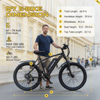 26'' Electric Bike for Adults,750W Peak Motor Mountain Ebike,22MPH Up to 45 Miles,7-Speed,Removable Battery,Commuter E-Bike