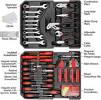 799pcs Mechanic Tool Set Home Repair Tool kit Wrenches Socket with Trolley Case Hand Tools for Daily Use Househould Work Repair