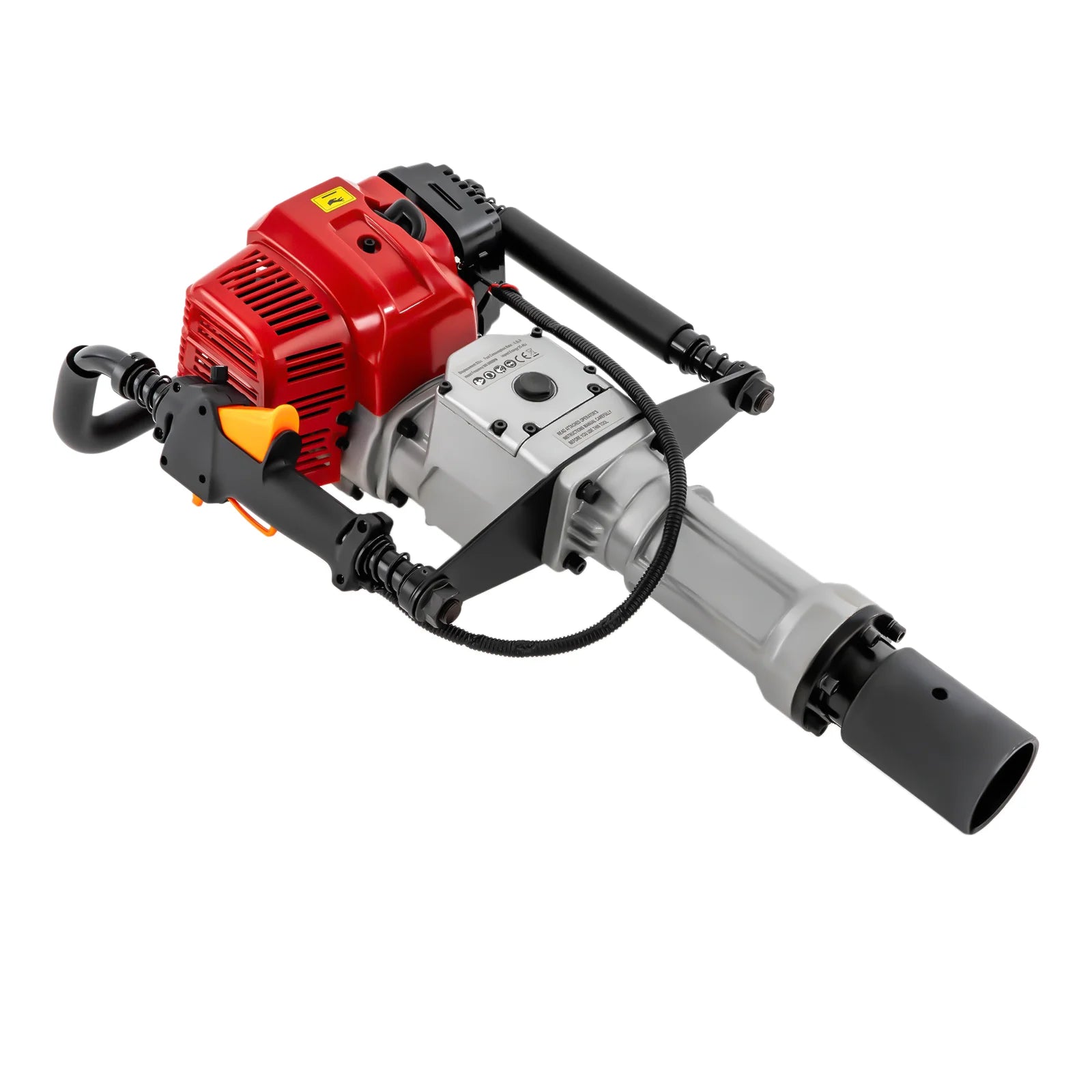 52CC 2-Stroke Gas Post Driver with Anti-Vibration Grip, 2 Socket Sizes for Fencing, Construction, and Agricultural Piling Work