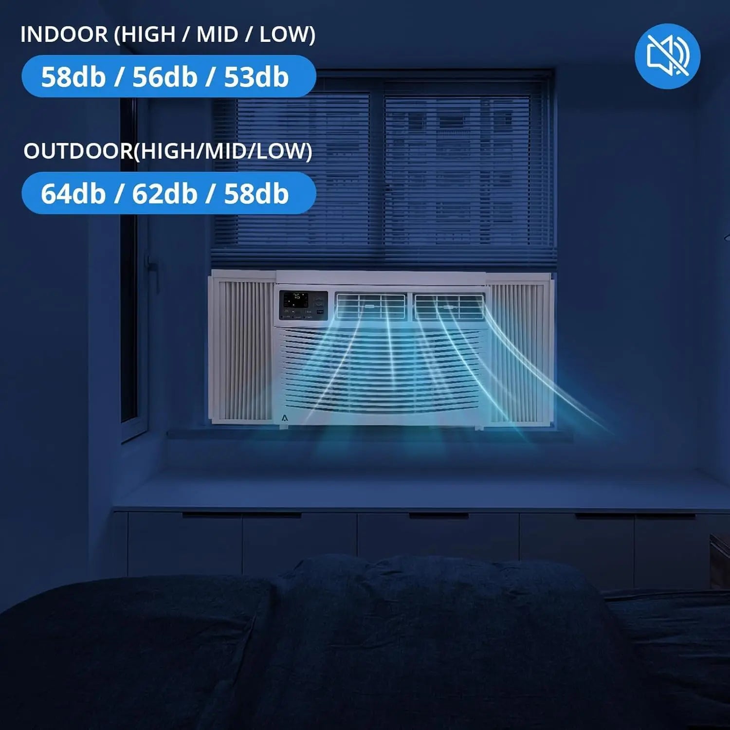 8,000 BTU Window Air Conditioner,AC Window Unit Cool up to 350 Sq. Ft w/Wifi Controls & 4 IN 1 Cooling, Dry, Fan,and Auto Mode